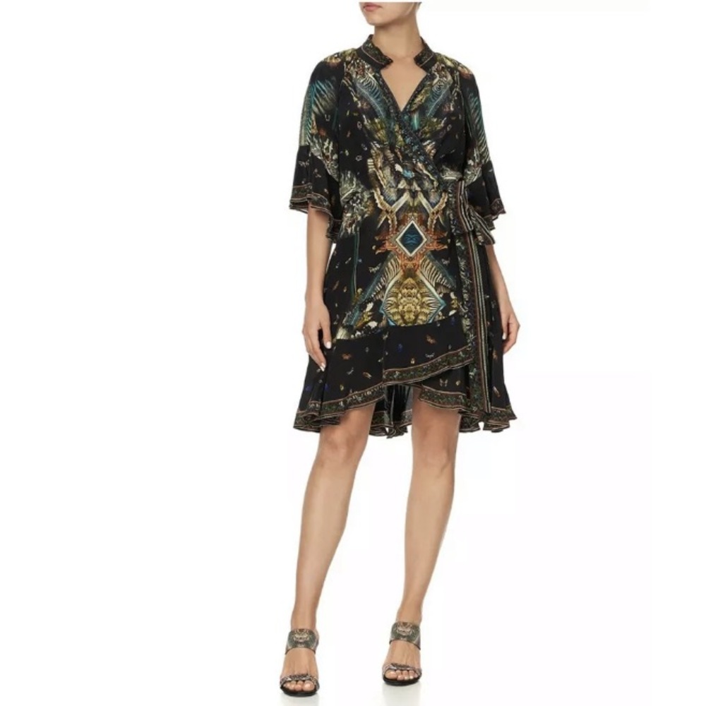 CAMILLA WRAP DRESS WITH RAGLAN SLEEVE